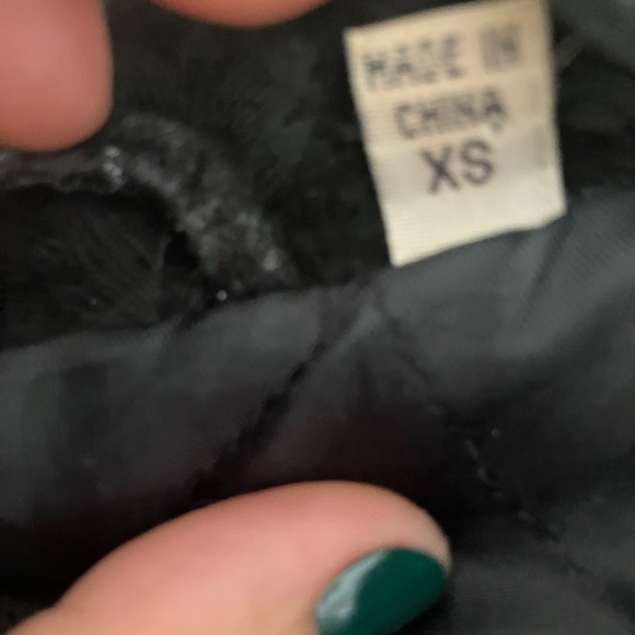 Cool real genuine black leather moto jacket coat XS - Picture 4 of 5